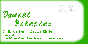 daniel miletics business card